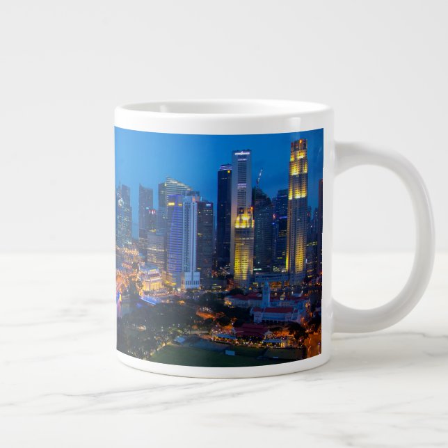 Singapore Downtown at Night Giant Coffee Mug (Right)