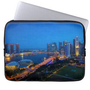 Singapore Downtown at Night Laptop Sleeve