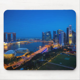 Singapore Downtown at Night Mouse Pad