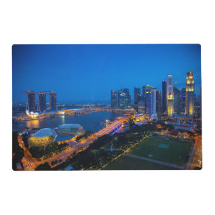 Singapore Downtown at Night Placemat