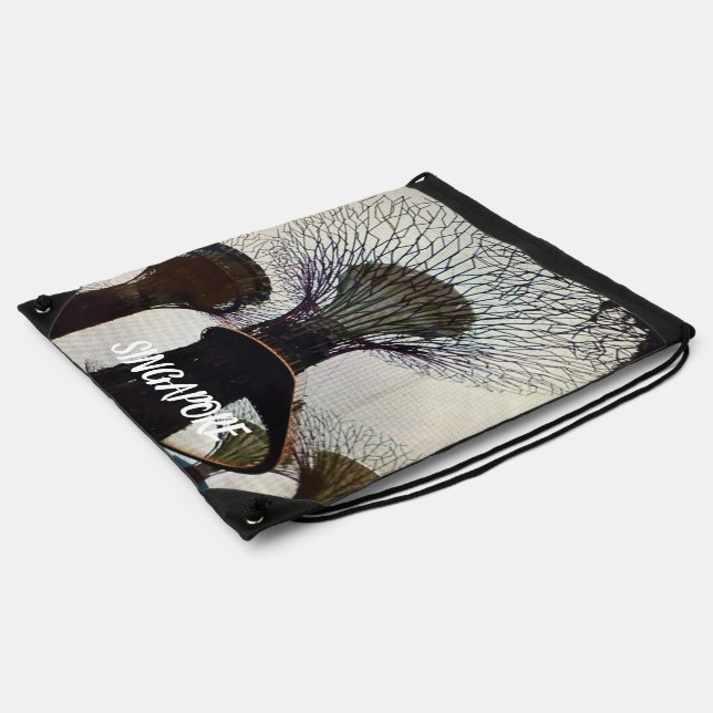 Singapore, Drawstring Backpack (Side)