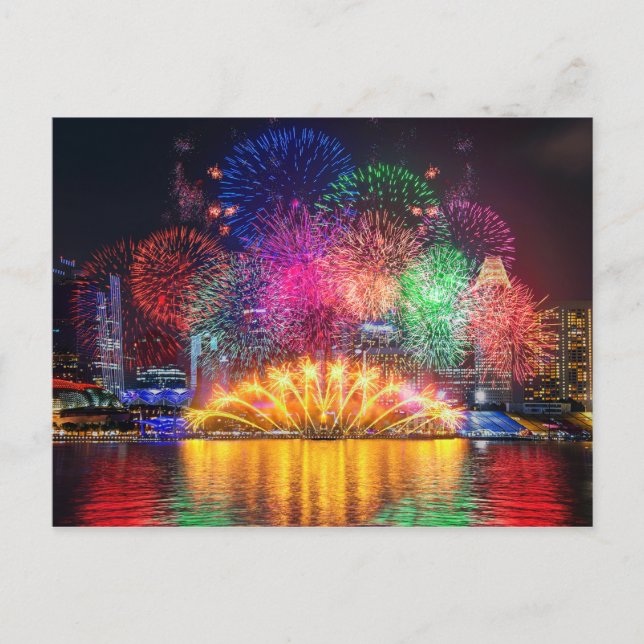 Singapore Fireworks Postcard (Front)