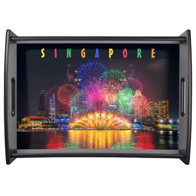 Singapore Fireworks Serving Tray (Front)
