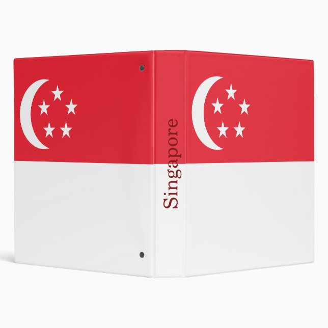 Singapore Flag 3 Ring Binder (Background)