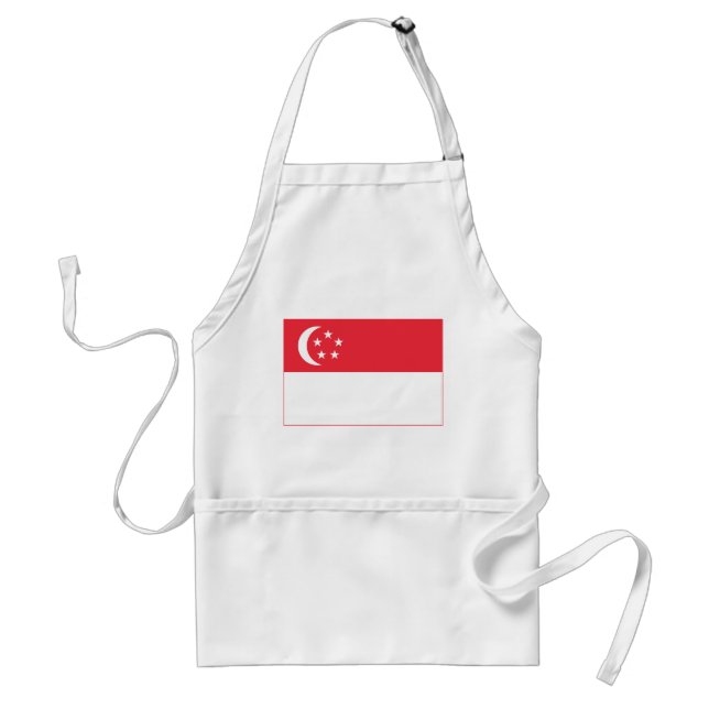 Singapore Flag Adult Apron (Front)