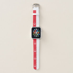 Singapore Flag Apple Watch Band