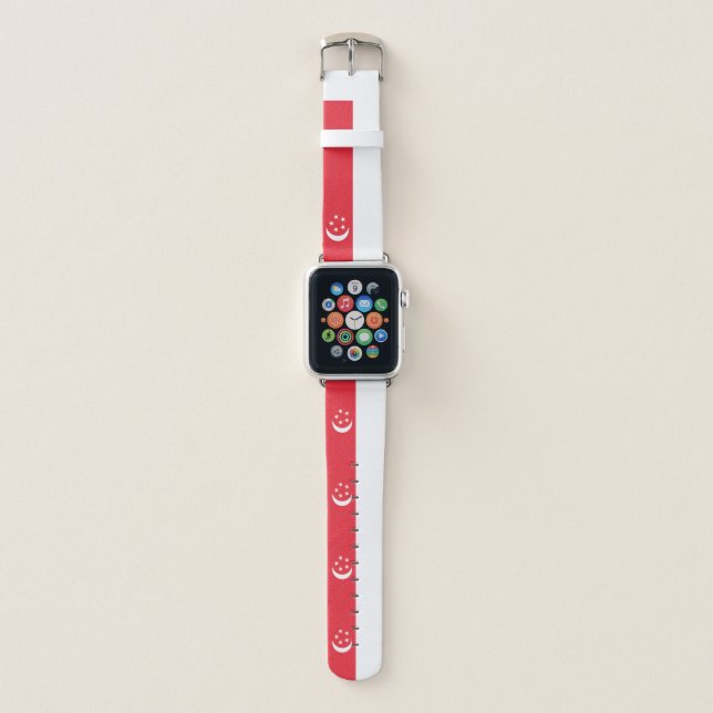 Singapore Flag Apple Watch Band (Front)