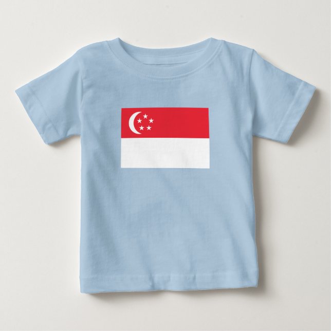 Singapore Flag Baby T-Shirt (Front)