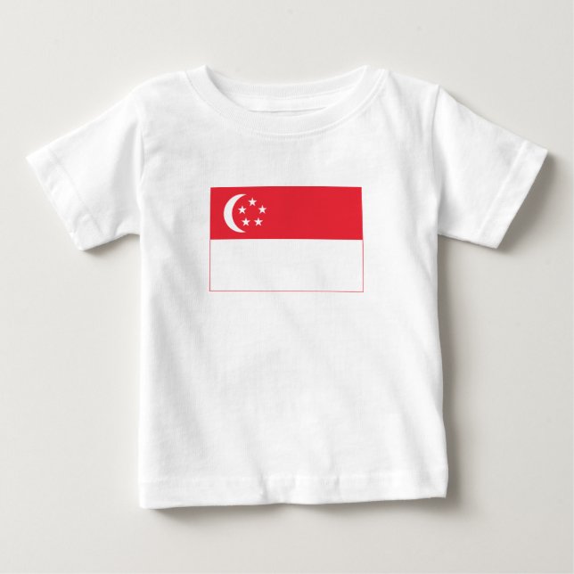 Singapore Flag Baby T-Shirt (Front)