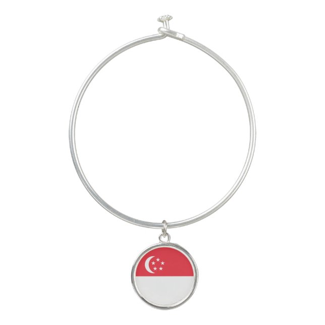 Singapore Flag Bangle Bracelet (Front)