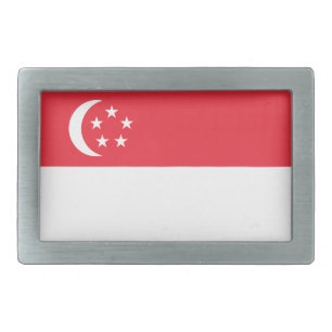Singapore Flag Belt Buckle