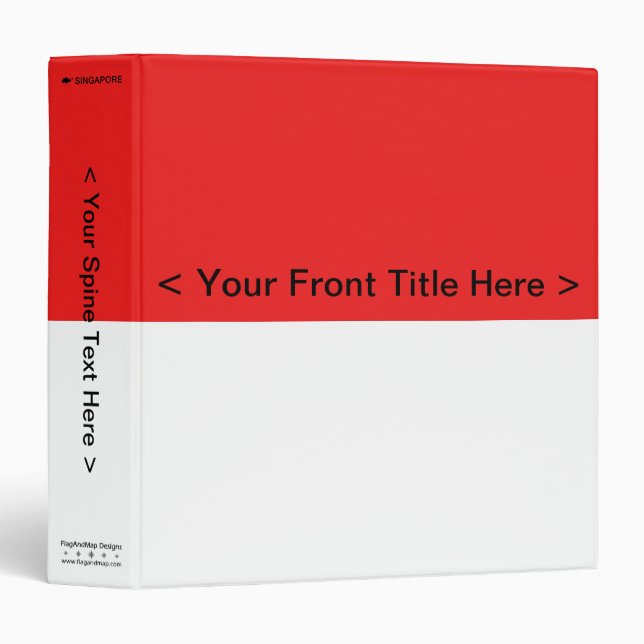 Singapore Flag Binder (Front/Spine)
