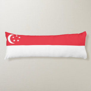 Singapore flag body pillow