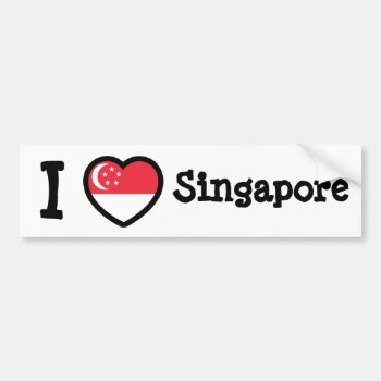 Singapore Flag Bumper Sticker by FlagWare at Zazzle