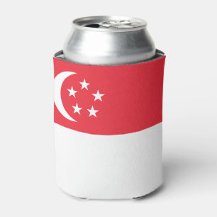 Singapore Flag Can Cooler