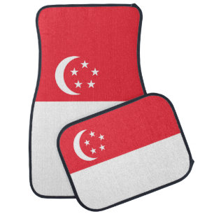 Singapore flag car floor mat