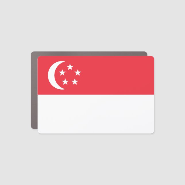 Singapore Flag Car Magnet (Front)