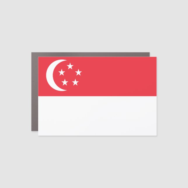 Singapore Flag Car Magnet (Front)