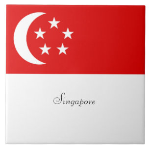 Singapore Flag Ceramic Tile
