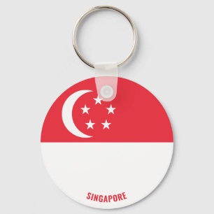 Singapore Flag Charming Patriotic Keychain