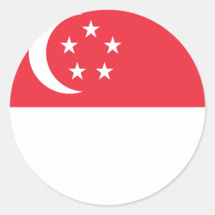 Singapore Flag Classic Round Sticker