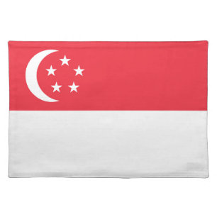 Singapore flag cloth placemat