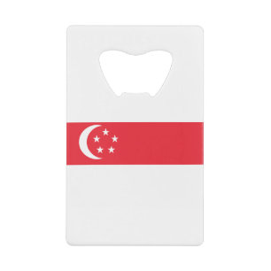 Singapore Flag Credit Card Bottle Opener