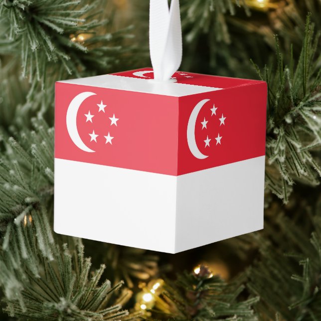 Singapore flag cube ornament (Tree)