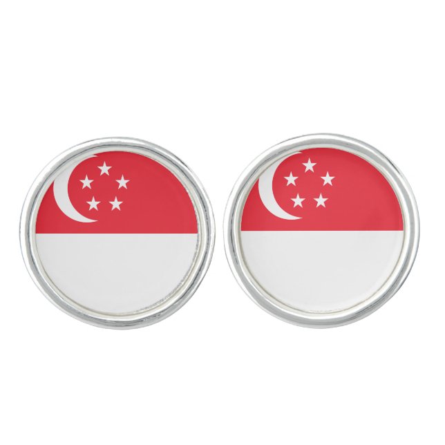 Singapore Flag Cufflinks (Front)