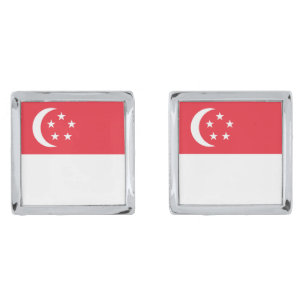 Singapore flag cufflinks