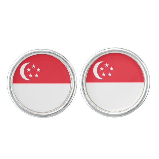 Singapore Flag Cufflinks (Front)