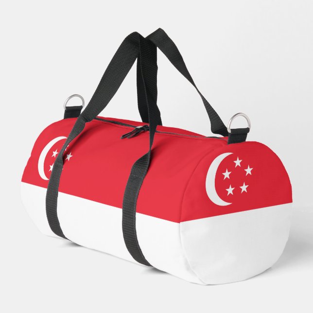 Singapore flag duffle bag (Left Corner)