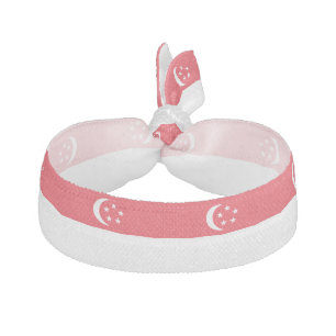 Singapore Flag Elastic Hair Tie