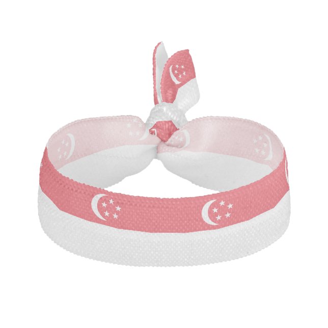 Singapore Flag Elastic Hair Tie (Front)