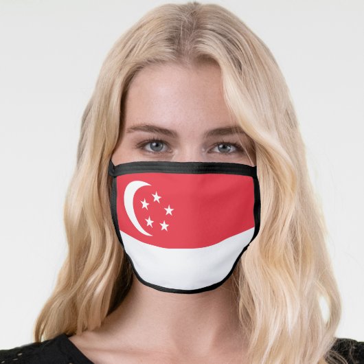 Singapore Flag Face Mask (Worn Her)