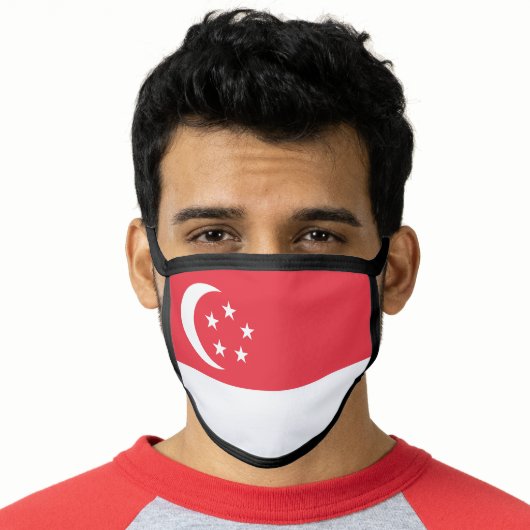 Singapore Flag Face Mask (Worn Him)