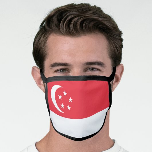Singapore Flag Face Mask (Worn Him)