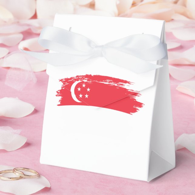 Singapore flag favor boxes (Wedding)