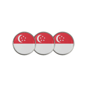 Singapore flag golf ball marker