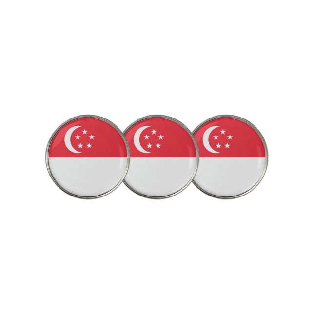 Singapore flag golf ball marker (3 Up)