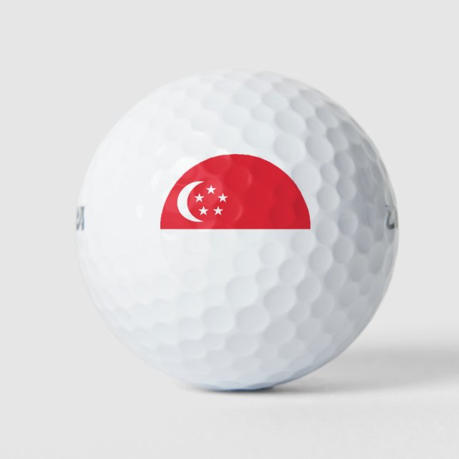 Singapore Flag Golf Balls (Front)