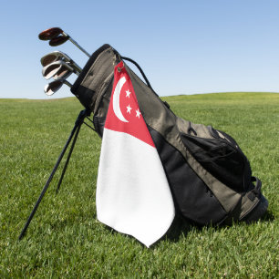 Singapore flag golf towel