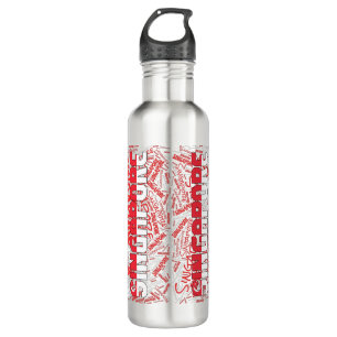 Singapore Flag Gorgeous Patriotic Stainless Steel Water Bottle