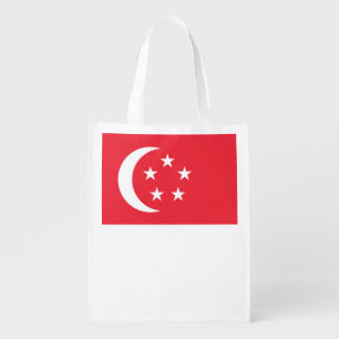 Singapore flag grocery bag