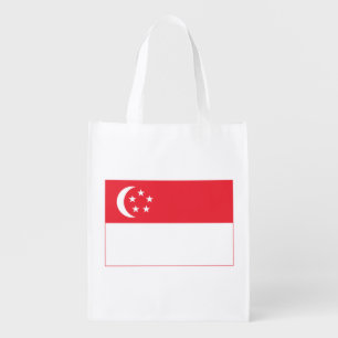 Singapore Flag Grocery Bag