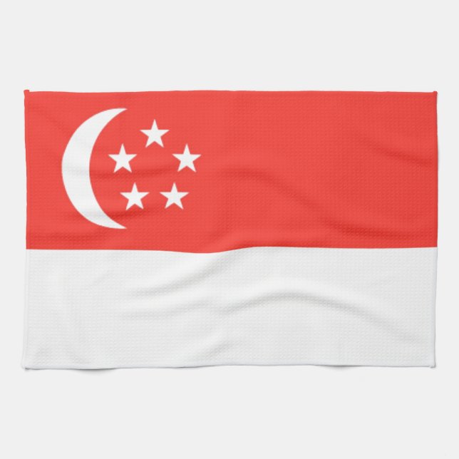 Singapore Flag Kitchen Towel (Horizontal)