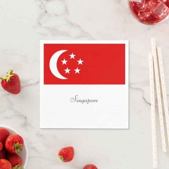 Singapore Flag, labeled Napkins (Insitu)