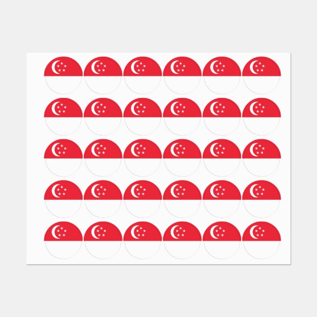 Singapore flag labels (Sheet)