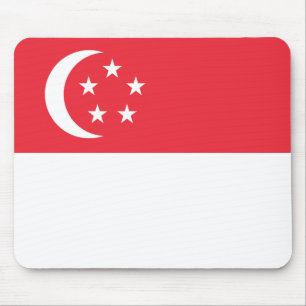 Singapore Flag Magnet Mouse Pad
