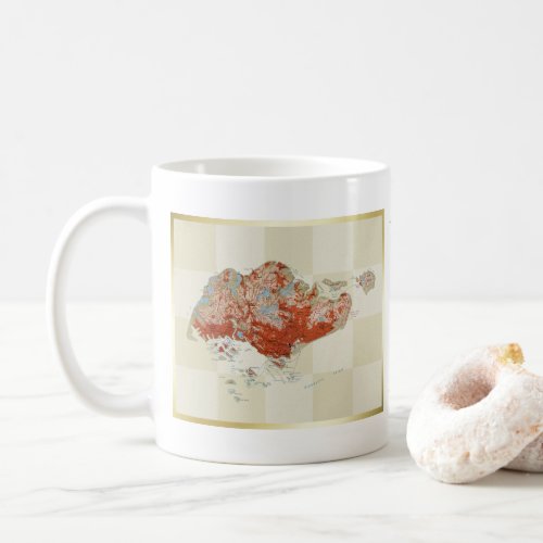 Singapore Flag  Map Mug